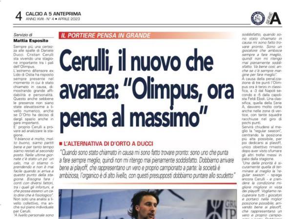 Le interviste a Cristian Cerulli e Bianca Picozzi nel magazine di Calcio a 5 Anteprima