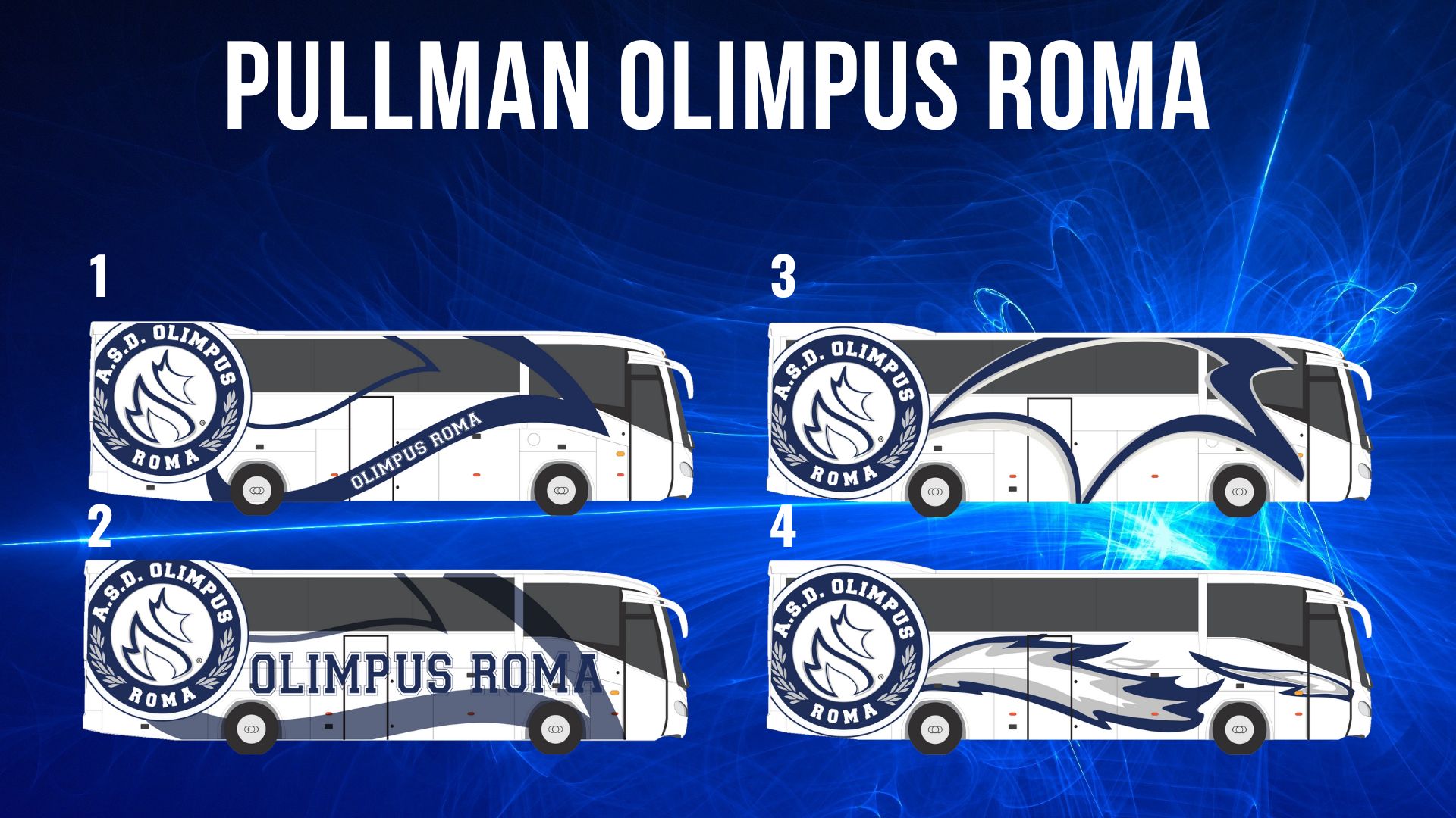 Il nuovo pullman Olimpus Roma? Lo scegliete voi!