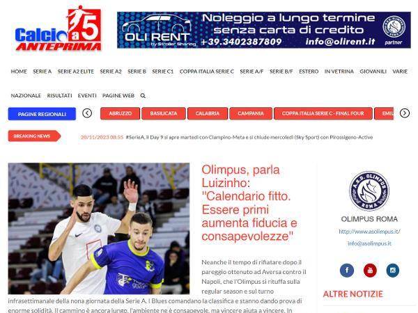 L'intervista a Luizinho su Calcio a 5 Anteprima