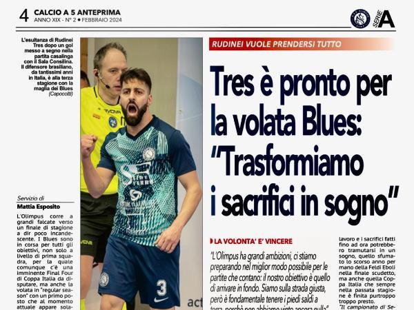 Le interviste a Rudinei Tres ed al responsabile fisioterapico Luca Santarelli su Calcio a 5 Anteprima