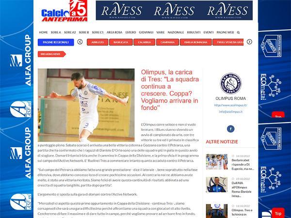 L'intervista a Rudinei Tres su Calcio a 5 Anteprima
