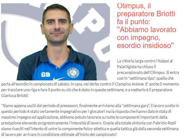 L'intervista al preparatore atletico Gianluca Briotti su Calcio a 5 Anteprima