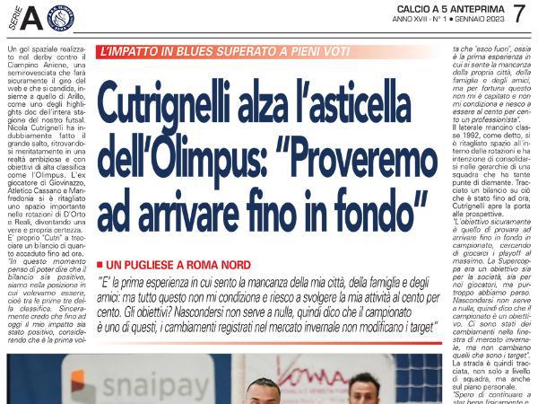 Le interviste al DG Alessandro Angelucci e a Nicola Cutrignelli nel magazine di Calcio a 5 Anteprima