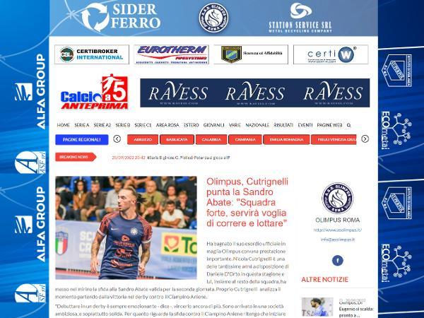 L'intervista a Nicola Cutrignelli su Calcio a 5 Anteprima