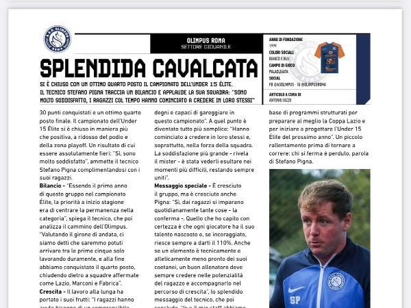 Le pagine dell'edizione del 05.04.2023 di Calcio a 5 Live dedicate all'Olimpus Roma