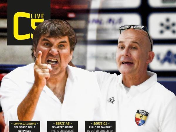 La copertina e le pagine dell'edizione del 21.09.22 di C5 Live dedicate all'Olimpus Roma