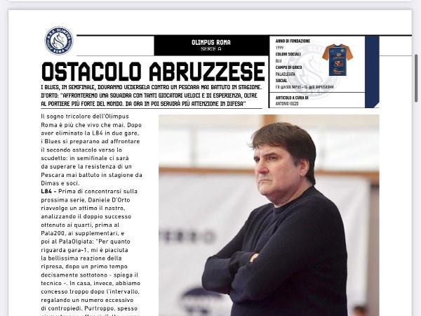 Le pagine dell'edizione del 24.05.2023 di Calcio a 5 Live dedicate all'Olimpus Roma