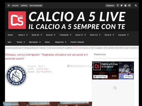 L'intervista a Nicola Cutrignelli su Calcio a 5 Live
