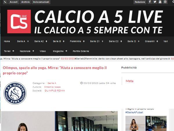 L'intervista a Chiara Mirra su Calcio a 5 Live