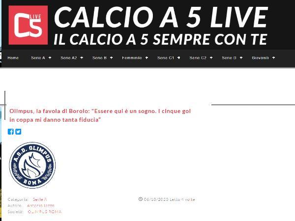 L'intervista a Federico Borolo su Calcio a 5 Live