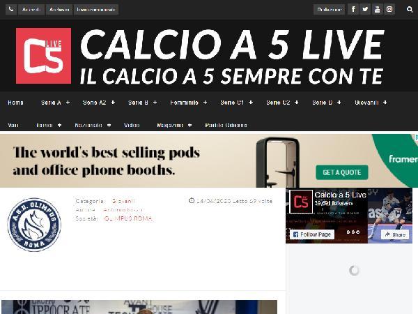 L'intervista a Lorenzo Rocchi su Calcio a 5 Live