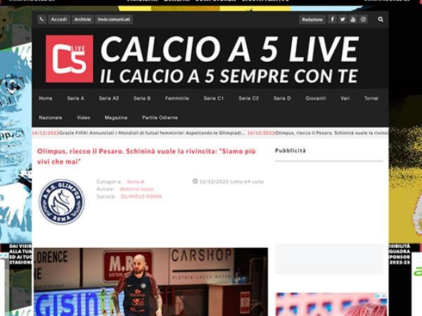 L'intervista ad Angelo Schinina' su Calcio a 5 Live