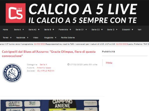 L'intervista a Nicola Cutrignelli su Calcio a 5 Live
