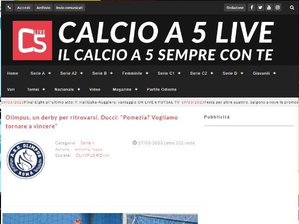 L'intervista a Daniele Ducci su Calcio a 5 Live