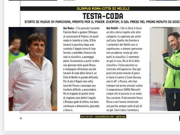 Le interviste ad Alessio di Eugenio e Mr. Fabrizio Reali dell'edizione del 19.10.22 di Calcio a 5 Live