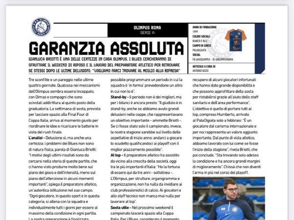 Le interviste al preparatore atletico, il Prof. Gianluca Briotti e al Direttore della Scuola calcio, Fabio Eleuteri su Calcio a 5 Live