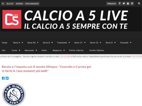 L'intervista a Federico Borolo su Calcio a 5 Live