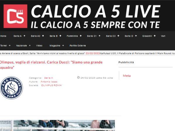 L'intervista a Daniele Ducci su Calcio a 5 Live