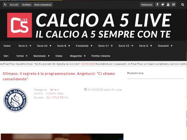 L'intervista al Direttore Generale Alessandro Angelucci su Calcio a 5 Live