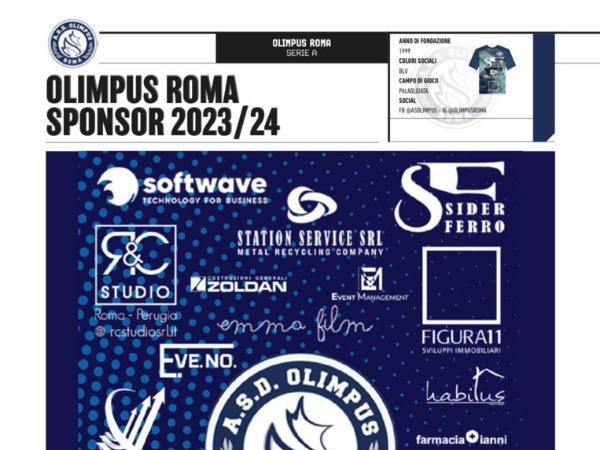 Le pagine dell'edizione del 27.09.2023 di Calcio a 5 Live dedicate all'Olimpus Roma