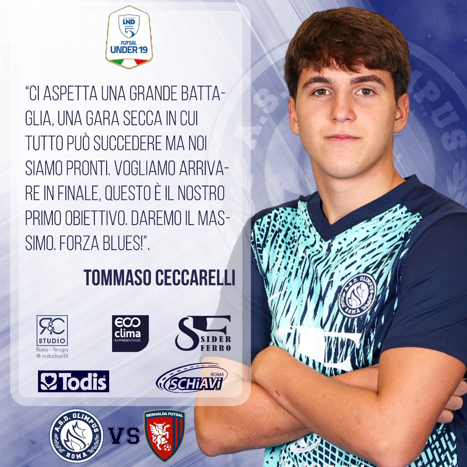 PLAYOFF U19 | CECCARELLI PRESENTA OLIMPUS ROMA - BERNALDA FUTSAL