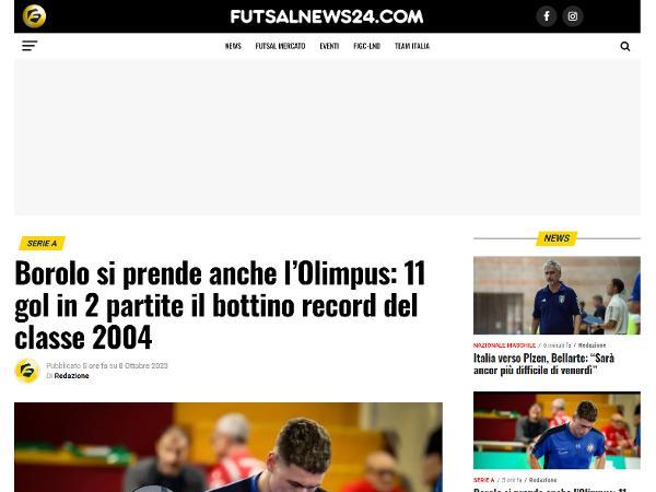 L'articolo di Futsalnews24 dedicato a Federico Borolo