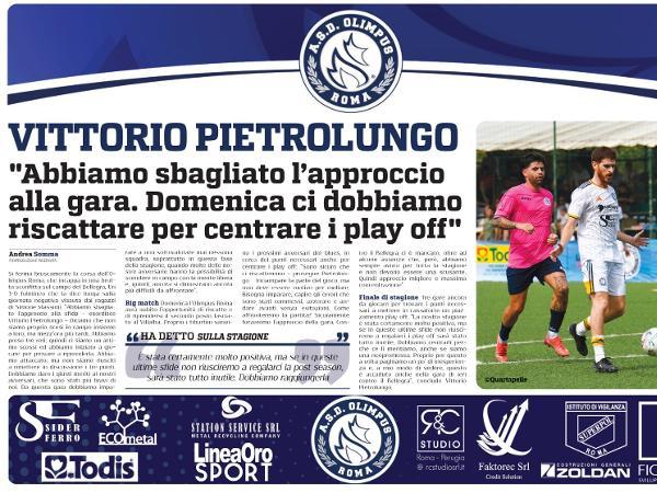 L'intervista a Vittorio Pietrolungo su Gazzetta Regionale