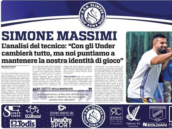 L'intervista al Mister Simone Massimi su Gazzetta Regionale