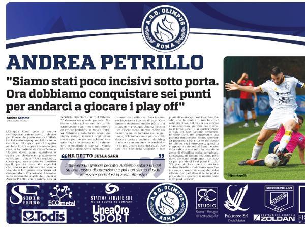 L'intervista ad Andrea Petrillo su Gazzetta Regionale