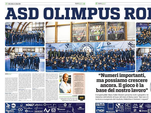 L'articolo di Gazzetta Regionale dedicato all'Olimpus Roma
