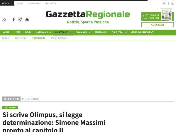 L'intervista a Simone Massimi su Gazzetta Regionale